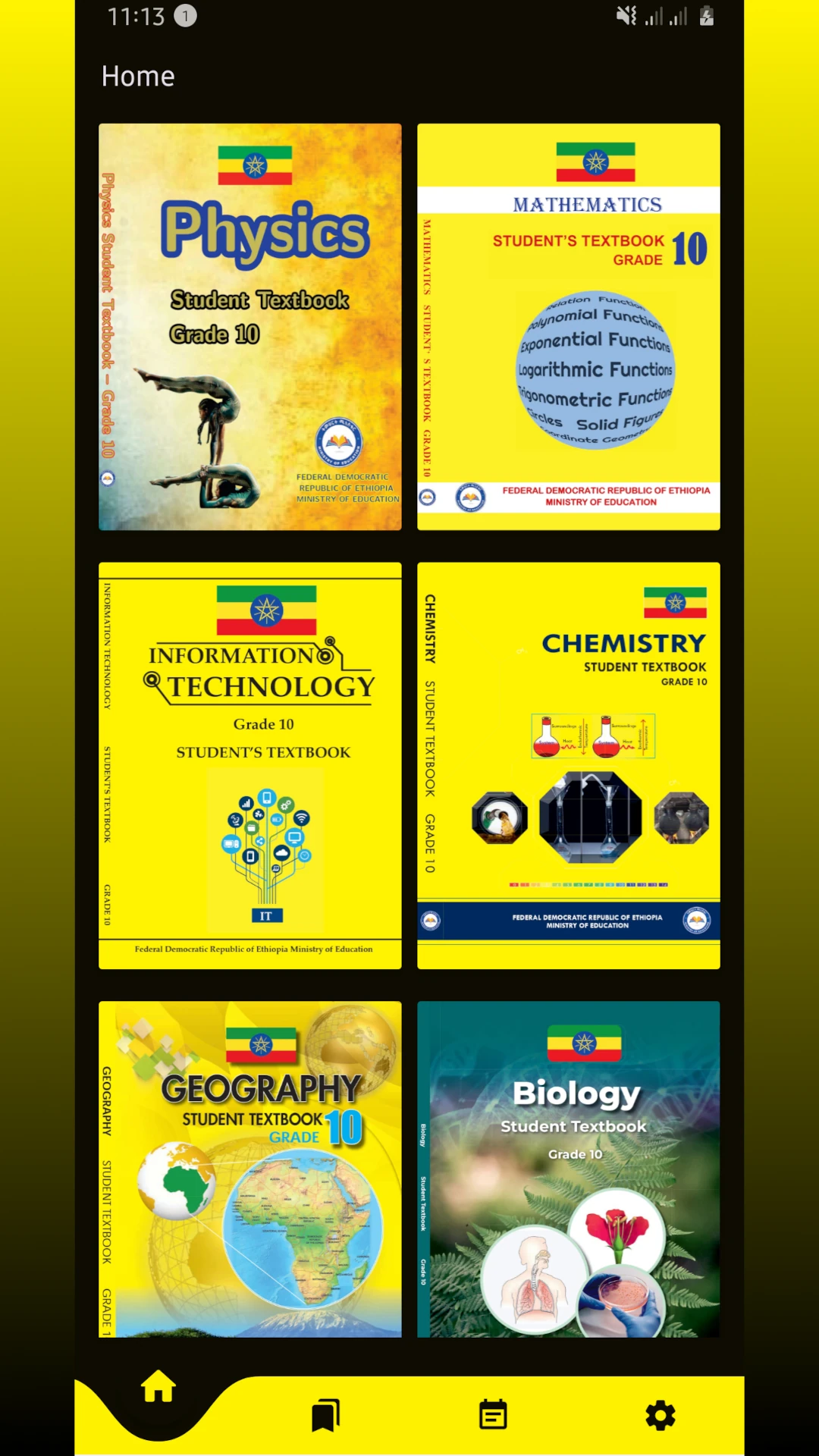 Ethio Books  Grade 10 Textbook App Screen Shot Images