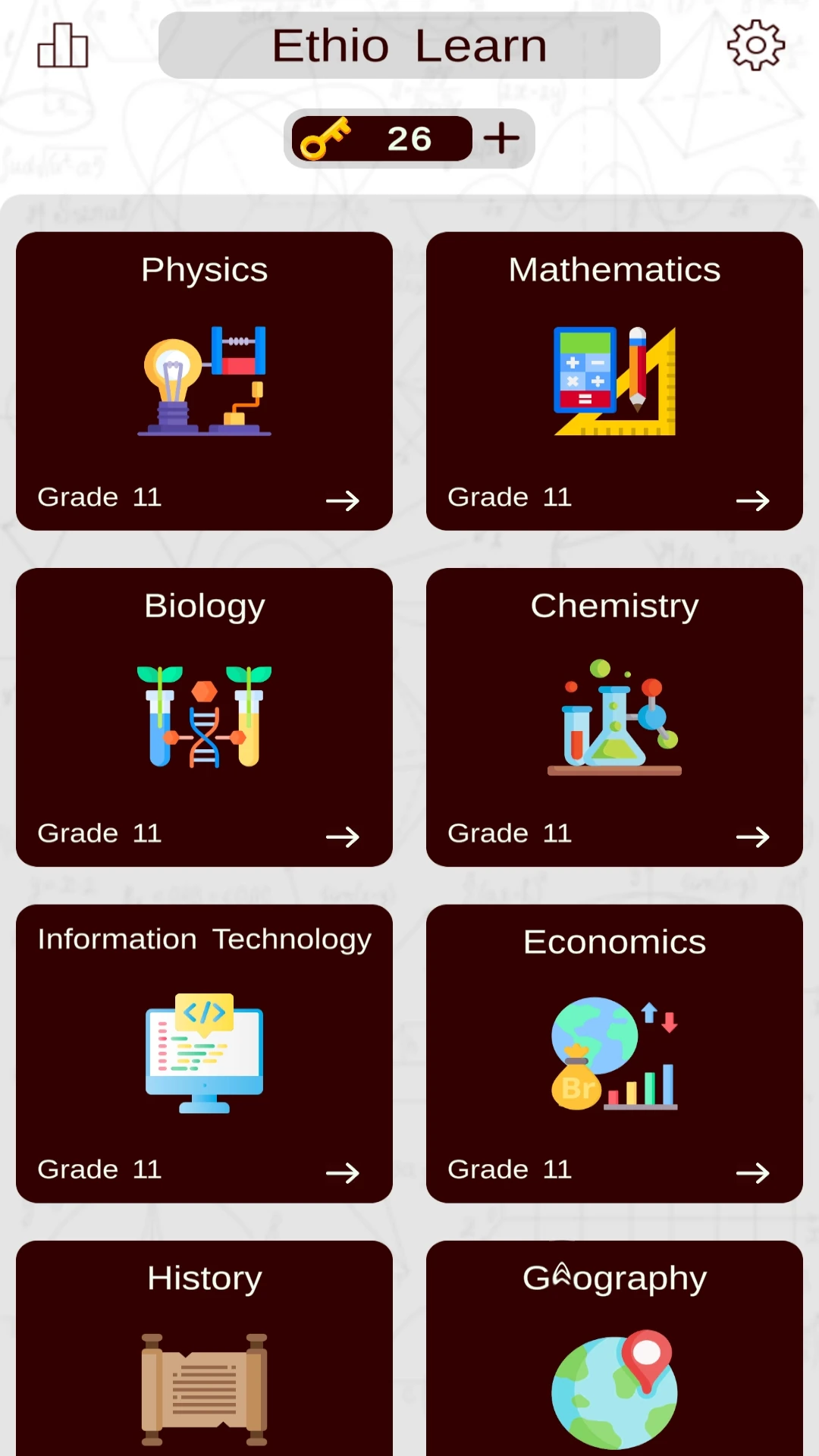 Ethio Learn  Grade 11 Quizzes App Screen Shot Images