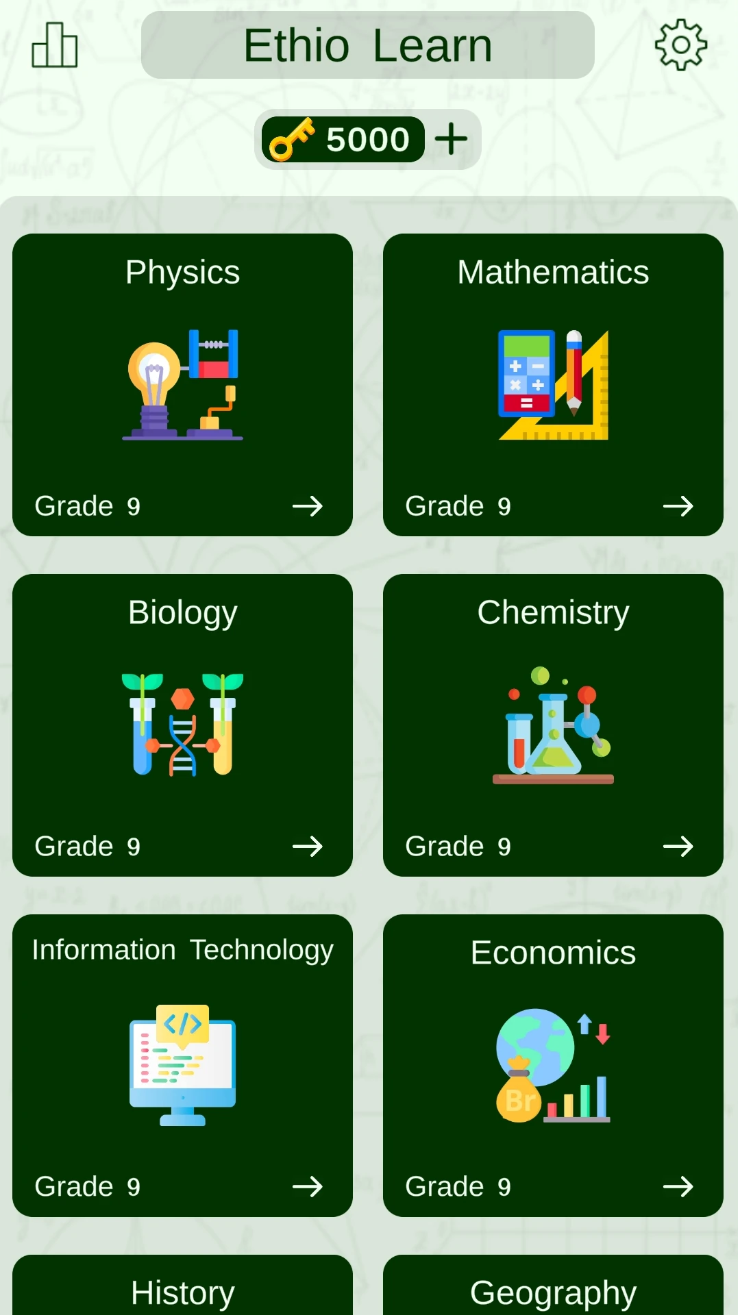 Ethio Learn  Grade 9 Quizzes App Screen Shot Images