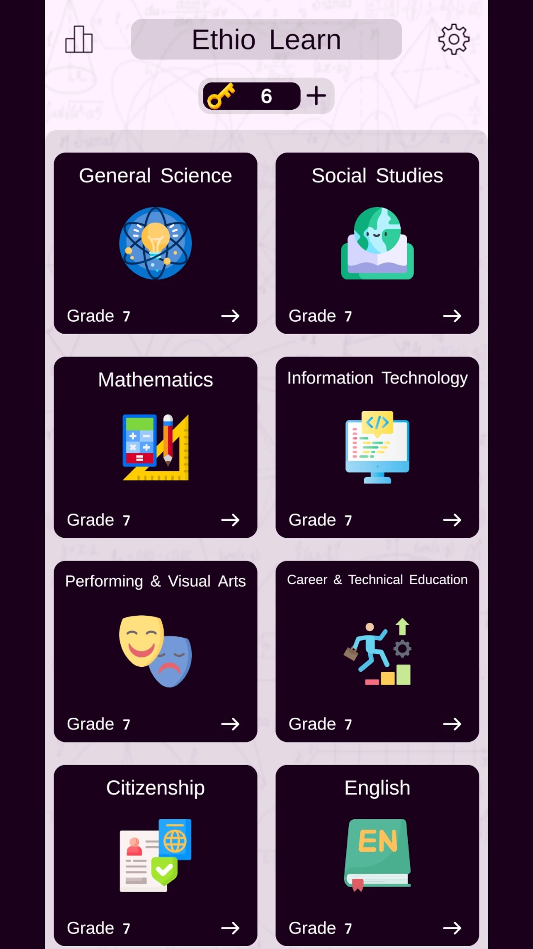 Ethio Learn  Grade 7 Quizzes App Screen Shot Images