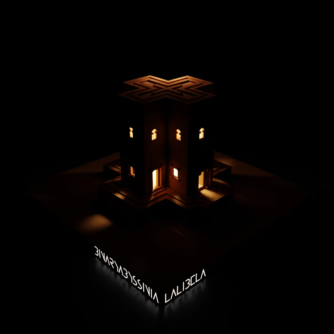 Ethiopian Lalibela Art Picture 3D Model Isometric