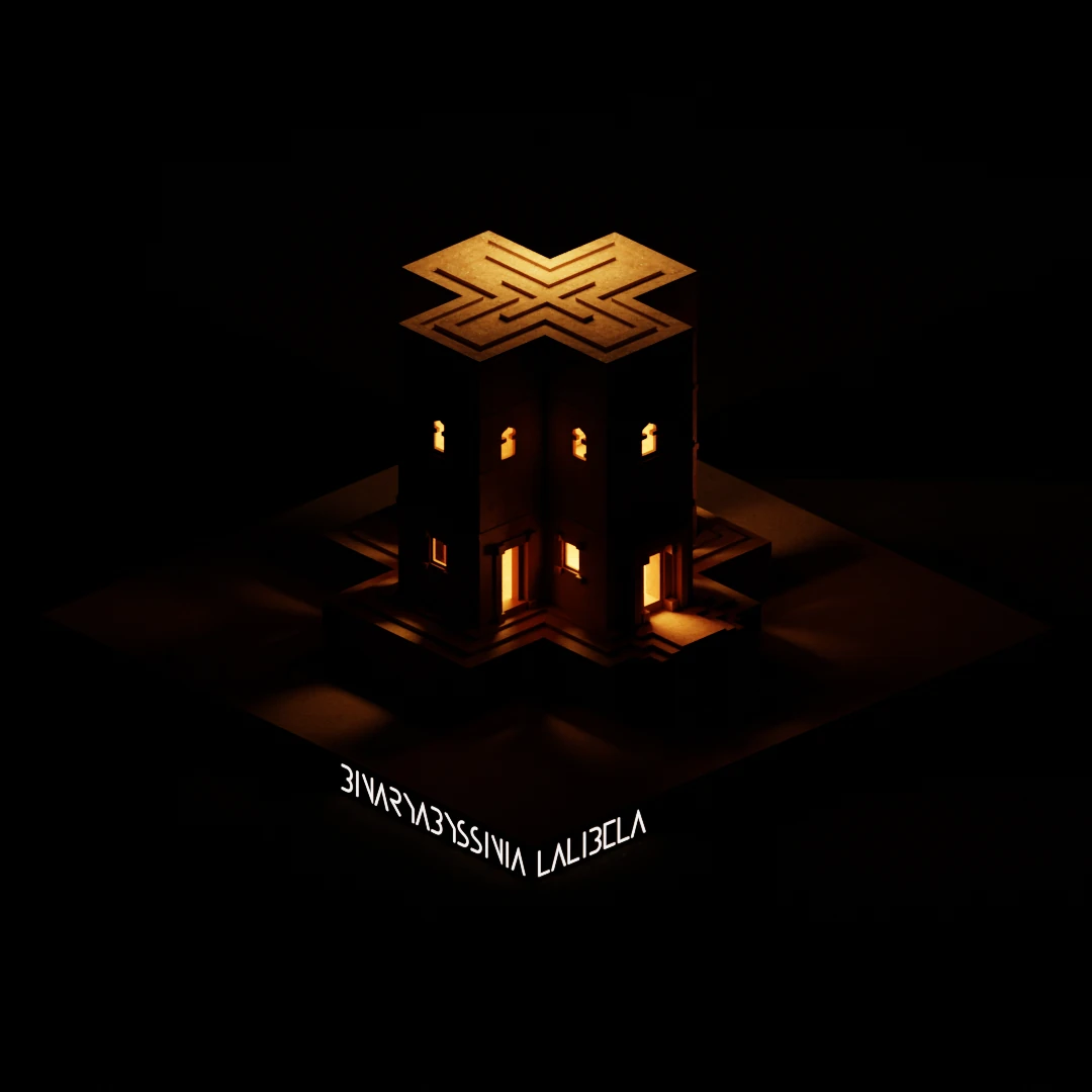 Ethiopian Lalibela Art Picture 3D Model Isometric