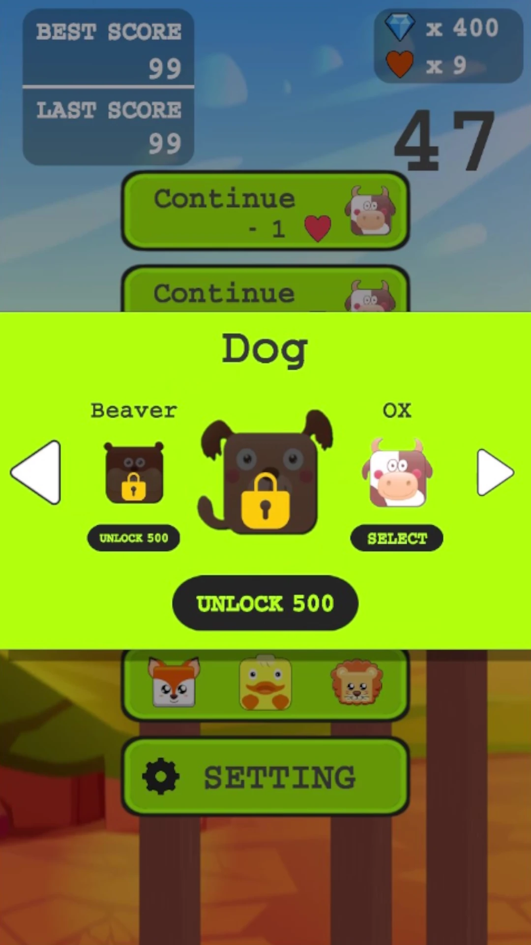 Animal Jump  Adventure 2D Game Game Screen Shot Images