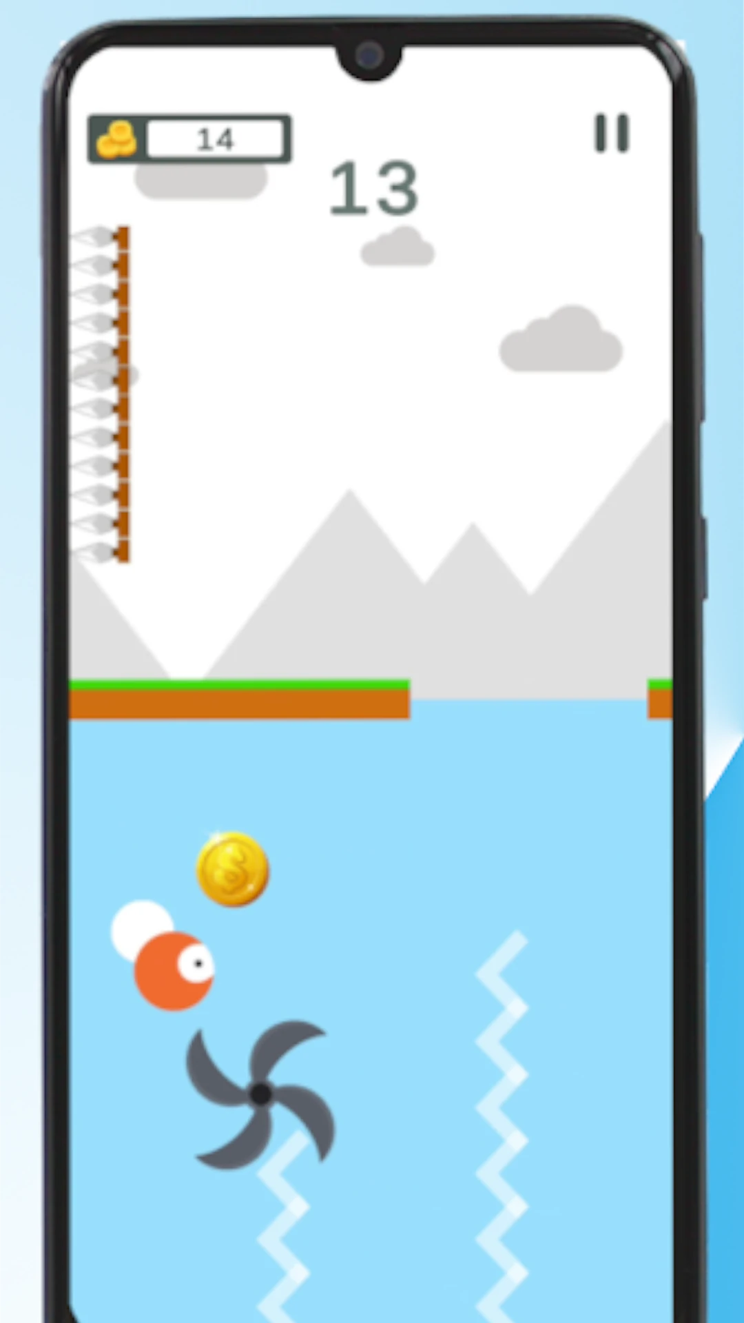 Up Down  Fly Swim Game Screen Shot Images